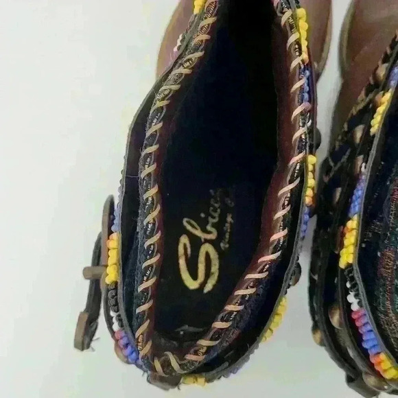 Sbicca Vintage Collection Cleodora Brown  Leather Bootie  Shoes Sz 8.5 - Picture 14 of 16